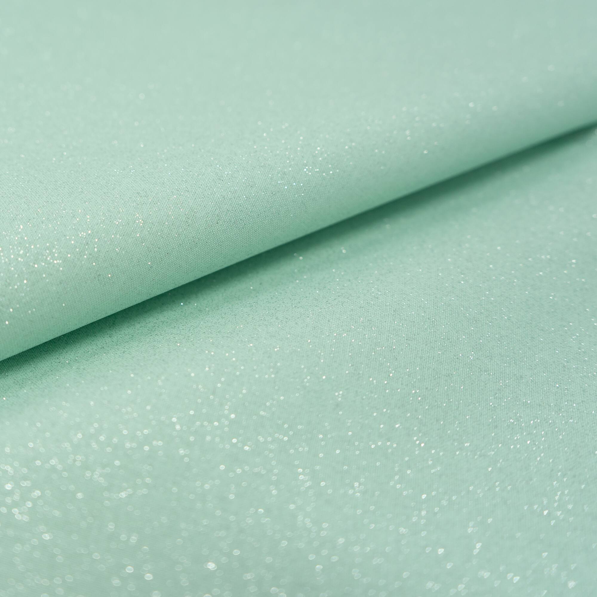 SINGER Glitter Aqua Cotton Fabric